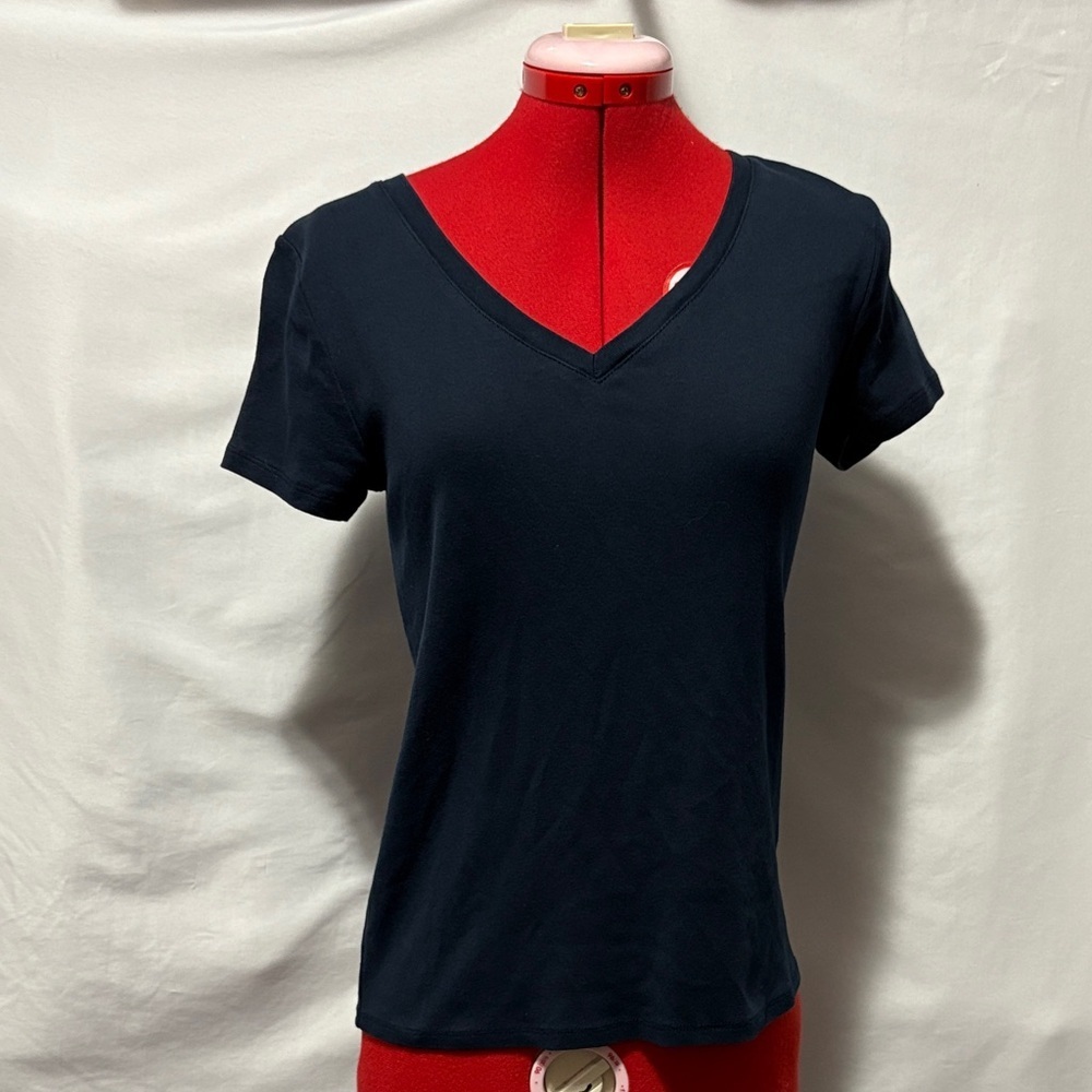 Joe Fresh Navy V Neck Short Sleeve Tee MM126